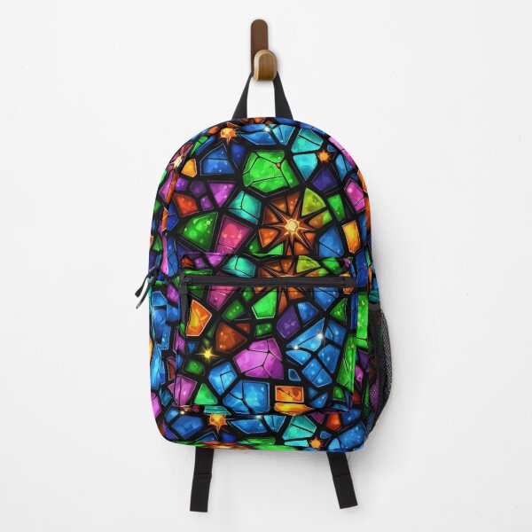 Item preview, Neon Stained Glass Mosaic designed and sold by Kaleidoscope Print.