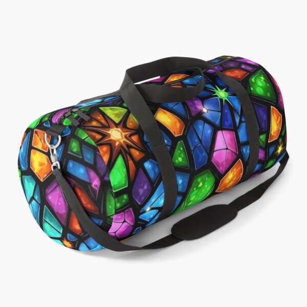 Item preview, Neon Stained Glass Mosaic designed and sold by Kaleidoscope Print.