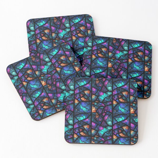 Item preview, Cosmic Stained Glass Galaxy designed and sold by Kaleidoscope Print.