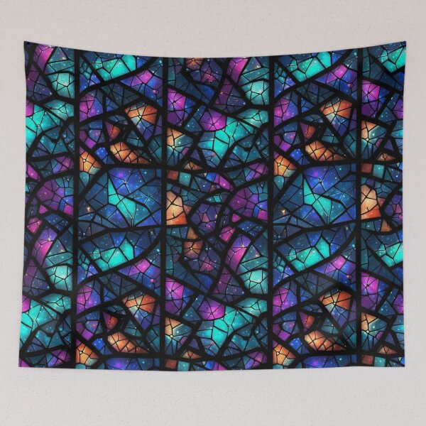 Item preview, Cosmic Stained Glass Galaxy designed and sold by Kaleidoscope Print.