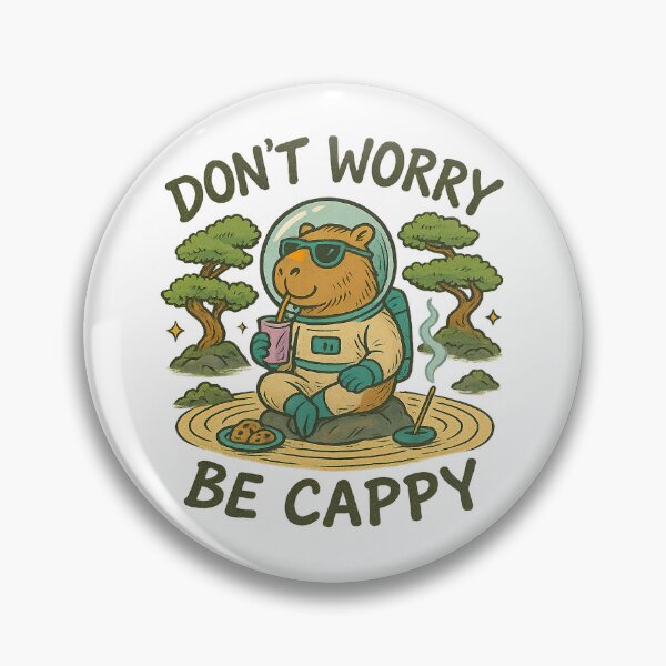 Item preview, Don't Worry Be Cappy, Cute And Motivational Quote, Cute Capybara designed and sold by graphic-genie.