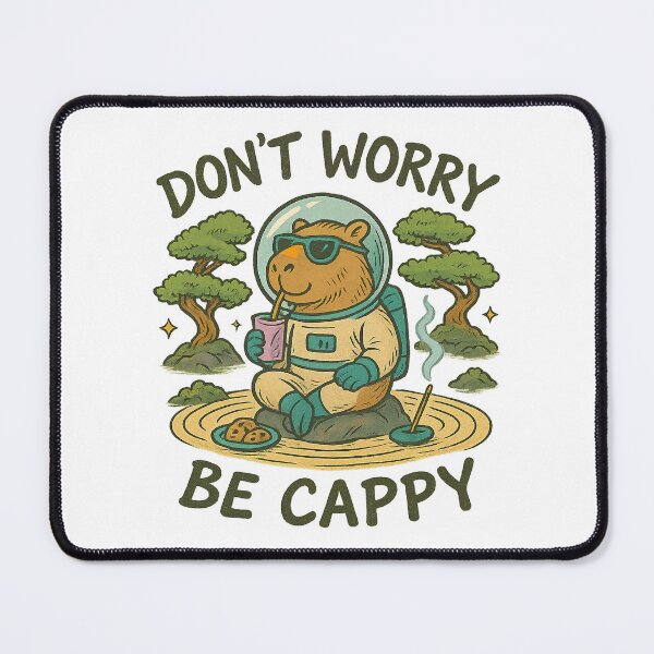 Item preview, Don't Worry Be Cappy, Cute And Motivational Quote, Cute Capybara designed and sold by graphic-genie.