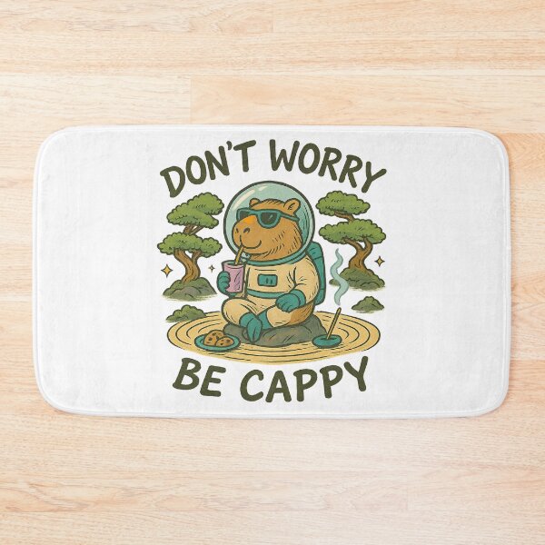 Item preview, Don't Worry Be Cappy, Cute And Motivational Quote, Cute Capybara designed and sold by graphic-genie.