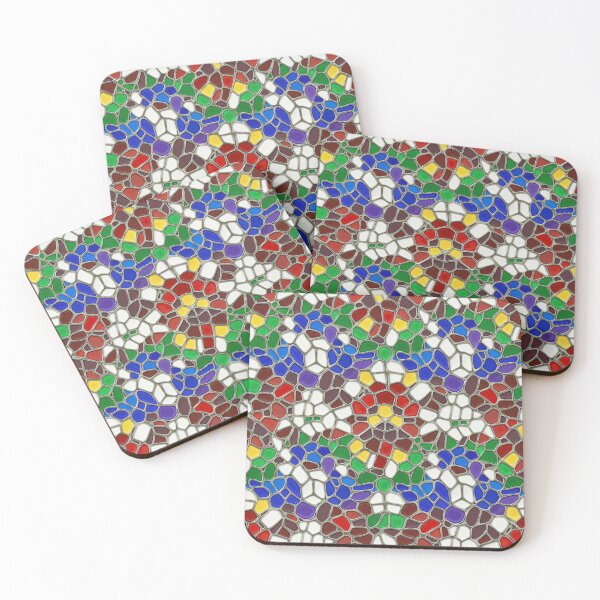 Item preview, Colorful Pebble Mosaic Stained Glass designed and sold by Kaleidoscope Print.