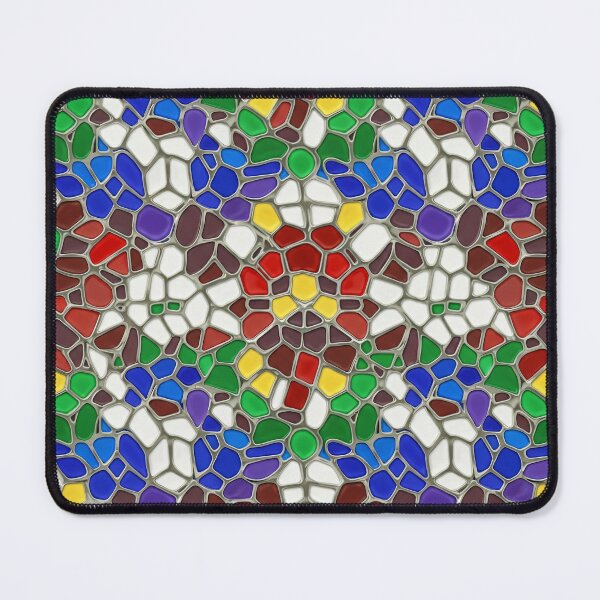 Item preview, Colorful Pebble Mosaic Stained Glass designed and sold by Kaleidoscope Print.