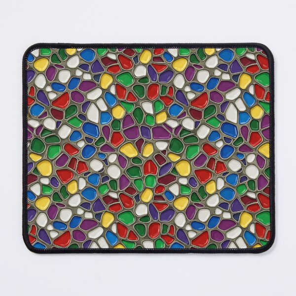 Item preview, Bright Pebble Stained-Glass Mosaic Seamless Pattern designed and sold by Kaleidoscope Print.