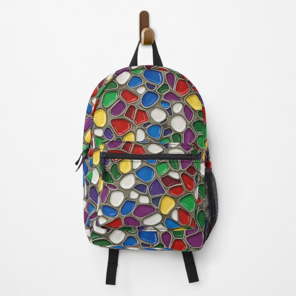 Item preview, Bright Pebble Stained-Glass Mosaic Seamless Pattern designed and sold by Kaleidoscope Print.