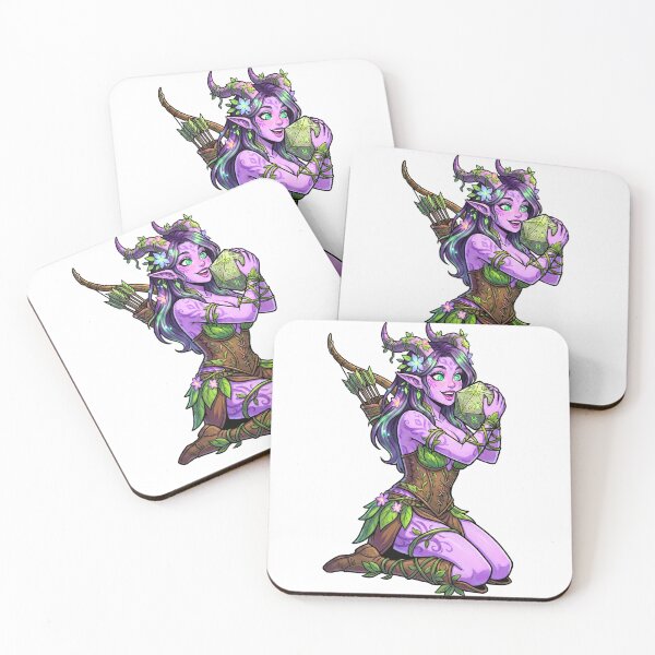 Item preview, Nature's Luck: Purple Tiefling Ranger & Giant D20 designed and sold by SkinnyFlatWhite.