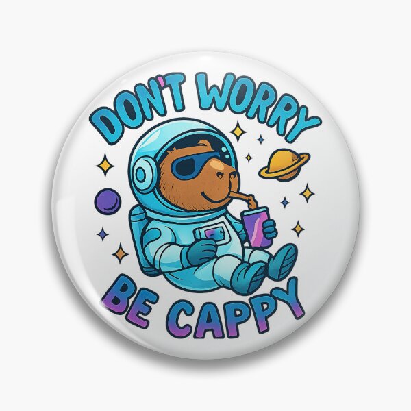 Item preview, Don't Worry Be Cappy, Cute And Motivational Quote, Cute Capybara designed and sold by graphic-genie.