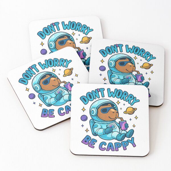 Item preview, Don't Worry Be Cappy, Cute And Motivational Quote, Cute Capybara designed and sold by graphic-genie.