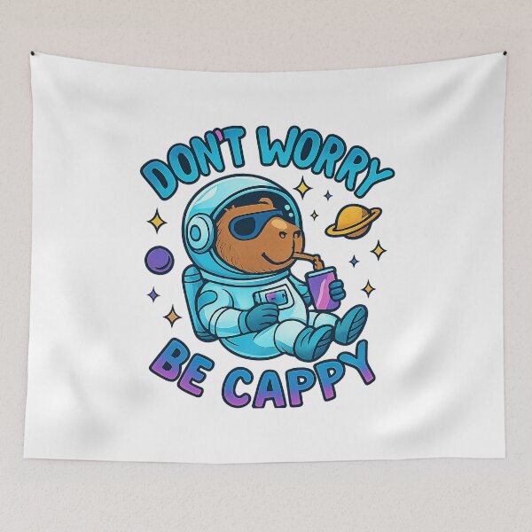 Item preview, Don't Worry Be Cappy, Cute And Motivational Quote, Cute Capybara designed and sold by graphic-genie.