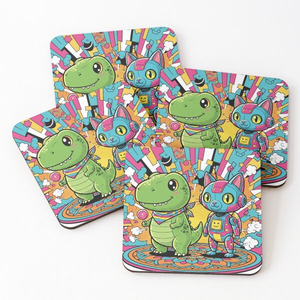 Item preview, Crocodile and robot cat. designed and sold by PP&RAINBOW SHOP.