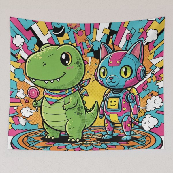 Item preview, Crocodile and robot cat. designed and sold by PP&RAINBOW SHOP.