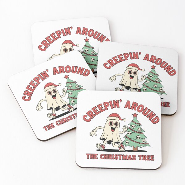 Item preview, "Creepin' Around the Christmas Tree" sweatshirt, hoodie, and sticker!  designed and sold by KINGWANI.