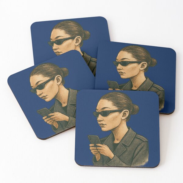 Item preview, URBAN NOIR - The Secret Agent - Mysterious Phone Girl designed and sold by Urban-InkStudio.