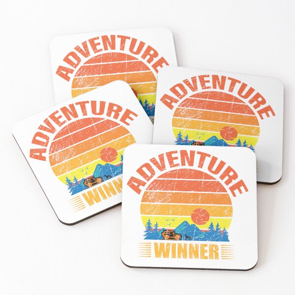 Item preview, Retro Adventure Sunset - Off-Road 4x4 with Dog and Mountains t-shirt design designed and sold by DesignsDrip.