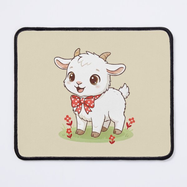 Item preview, Cute Baby Goat Cartoon With Big Eyes designed and sold by LightArt25.