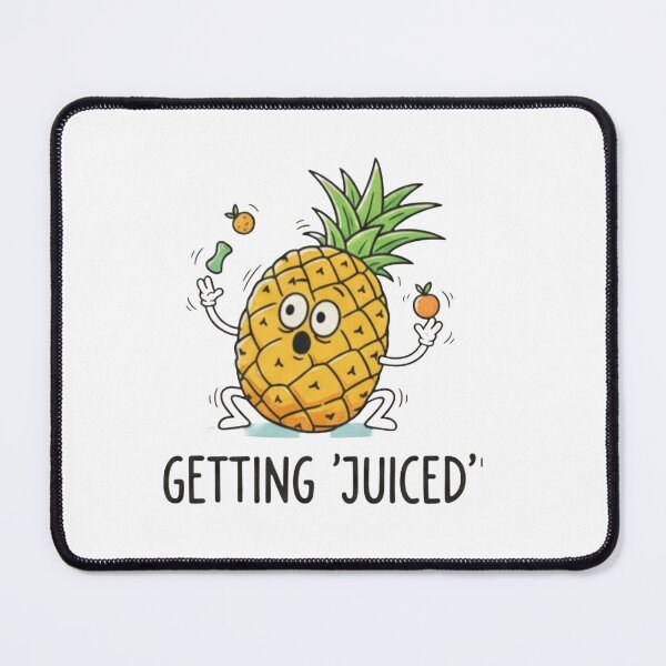 Item preview, Retro Cartoon Pineapple Juice The Juggling Pineapple Illustration designed and sold by ZyVoAli.