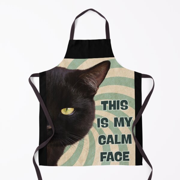 Item preview, This Is My Calm Face Dramatic Black Cat designed and sold by UUniqueIImprint.
