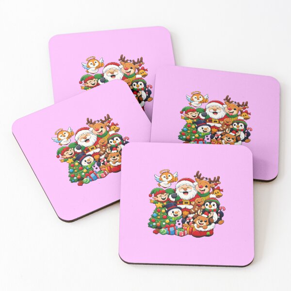 Item preview, Funny Christmas Cartoon Characters Group – Colorful Festive Holiday Illustration | Cute Santa & Friends Design designed and sold by Fashion Empire.