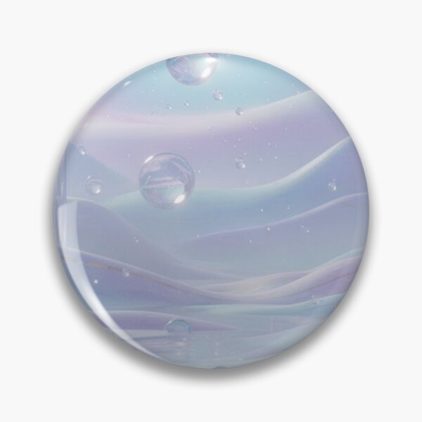 Item preview, Pastel Dreamscape Abstract Waves with Floating Glass Orbs designed and sold by anandsiva2703.