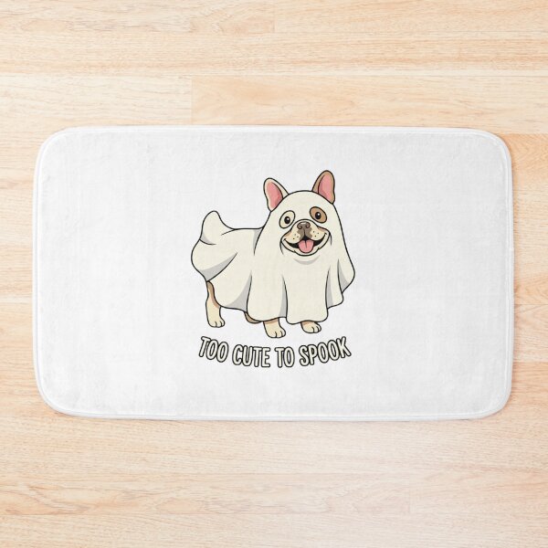 Item preview, Too Cute To Spook French Bulldog Ghost Cartoon Mascot designed and sold by chattsuede.