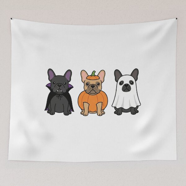 Item preview, Kawaii French Bulldogs Halloween Cute Cartoon Mascot designed and sold by chattsuede.