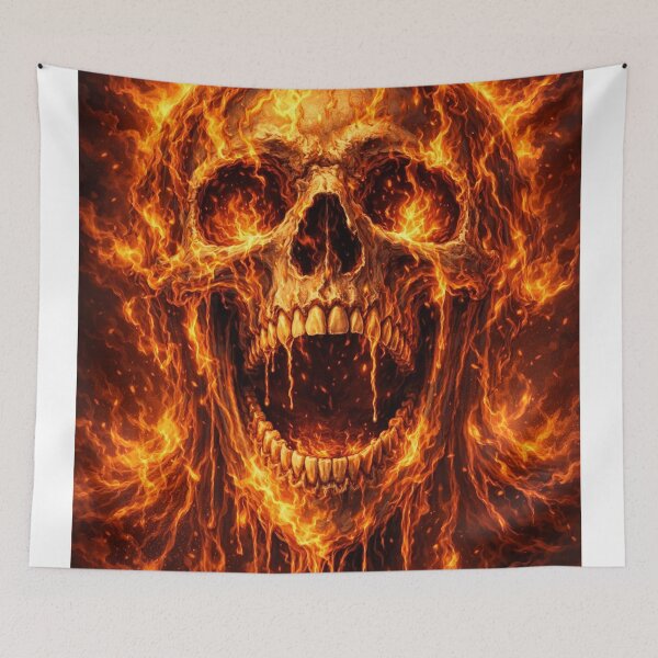 Item preview, Flame Skull | Horror Art - Death  designed and sold by lapart.