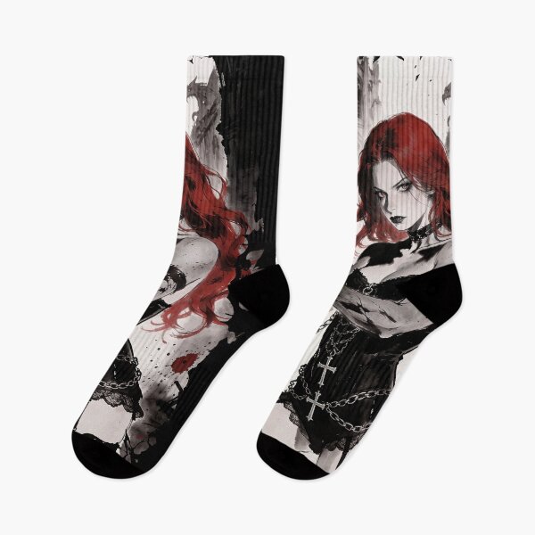 Item preview, Red hair Goth girl designed and sold by OniricaDesign.