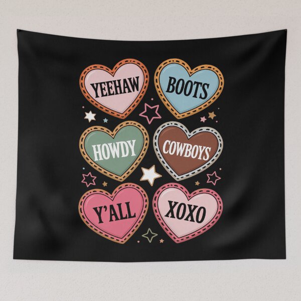 Item preview, Western Valentine Hearts Howdy designed and sold by comptorasunfia.