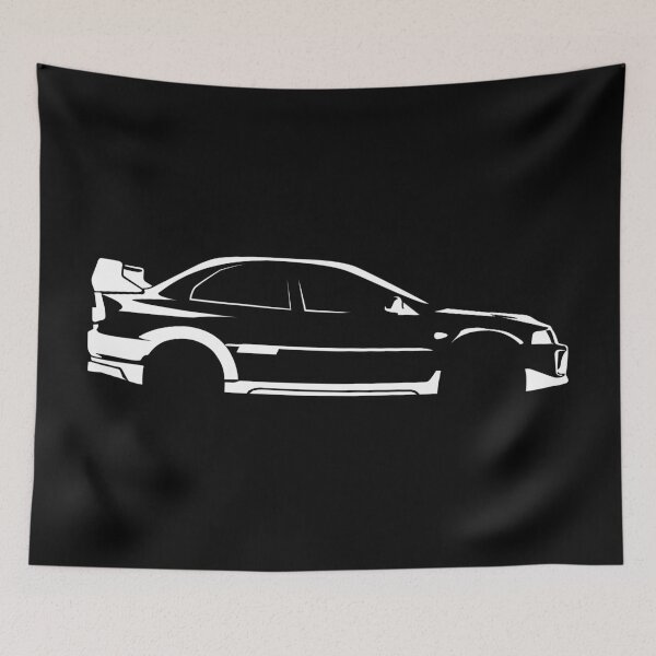 Item preview, Lancer Evolution V (1998) Car Silhouette (White) designed and sold by FearnCreative.