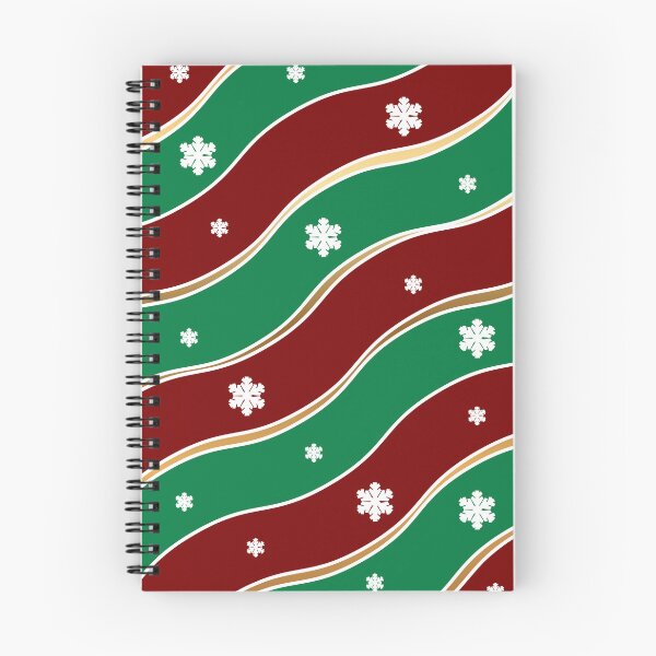 Item preview, Elegant Wavy Red Green Gold Christmas Snowflakes Pattern designed and sold by HopeAndHustle.