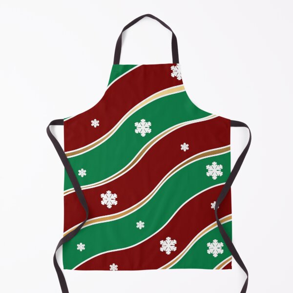 Item preview, Elegant Wavy Red Green Gold Christmas Snowflakes Pattern designed and sold by HopeAndHustle.