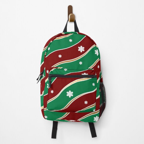 Item preview, Elegant Wavy Red Green Gold Christmas Snowflakes Pattern designed and sold by HopeAndHustle.