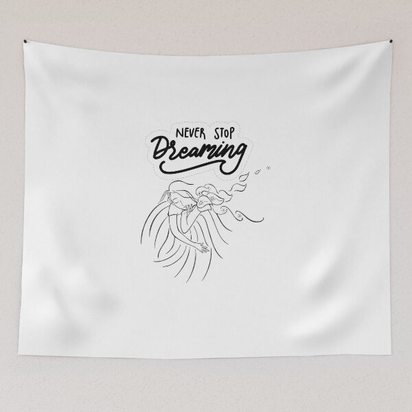 Item preview, Never Stop Dreaming – Inspirational Quote Typography Design designed and sold by Fouziaart08.