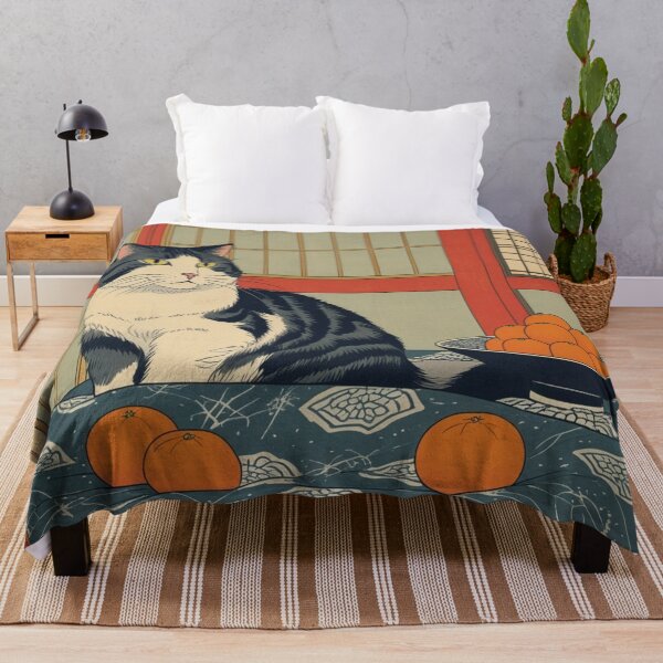 Item preview, Japanese Low Table Cat – Quiet Winter Interior Illustration designed and sold by LEO'S CREATURE れおずくりーちゃー.