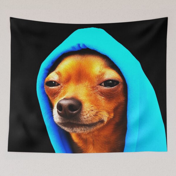 Item preview, Funny Chihuahua wearing a Hoodie Meme designed and sold by The Art by Rossouw.