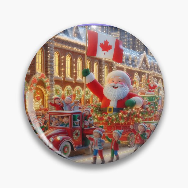Item preview, Toronto Santa Claus Parade – Cute 3D Christmas Scene with Canada Flag ,  designed and sold by PaintMeWorld.