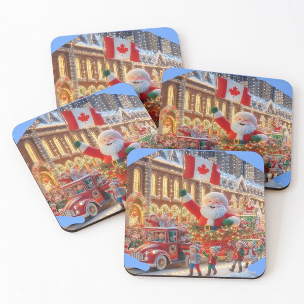 Item preview, Toronto Santa Claus Parade – Cute 3D Christmas Scene with Canada Flag ,  designed and sold by PaintMeWorld.
