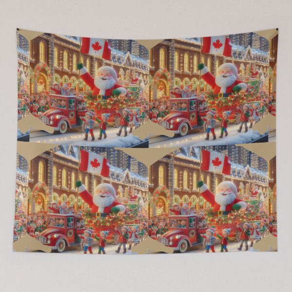 Item preview, Toronto Santa Claus Parade – Cute 3D Christmas Scene with Canada Flag ,  designed and sold by PaintMeWorld.