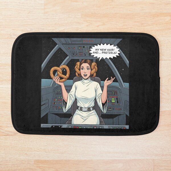 Item preview, Space Princess Pretzel Hair Funny Sci-Fi Parody Comic Art Spaceship Cockpit designed and sold by SammyMorry.