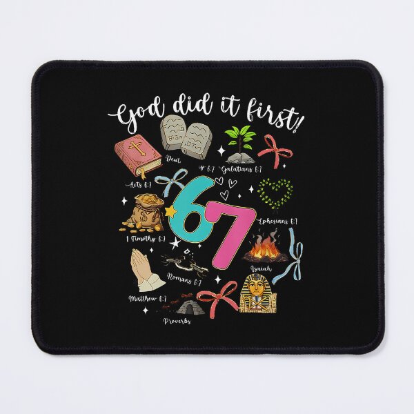 Item preview, Funny God Did It First 67 Meme Jesus Christian Bible designed and sold by donadonvgran.