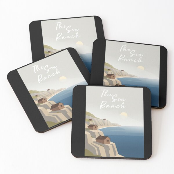 Item preview, The Sea Ranch Inspired Minimal Coastal Illustration designed and sold by badrobcheb1.