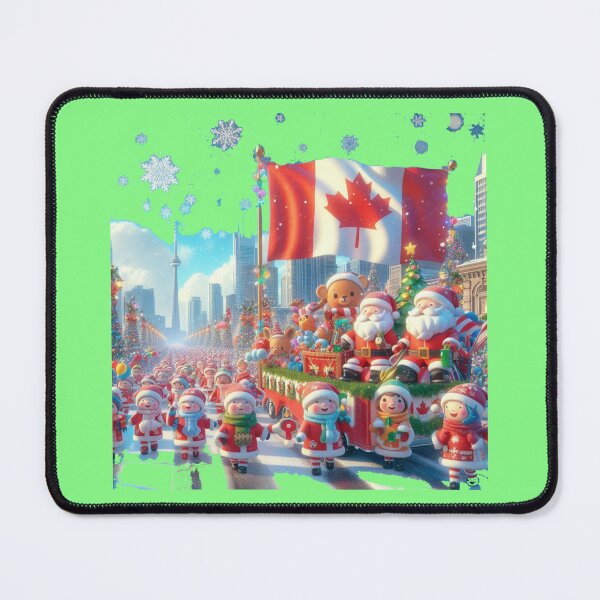 Item preview,  Toronto Santa Claus Parade – Cute 3D Christmas Scene with Canada Flag ,  designed and sold by PaintMeWorld.