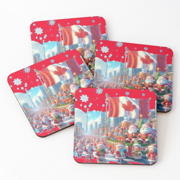 Item preview,  Toronto Santa Claus Parade – Cute 3D Christmas Scene with Canada Flag ,  designed and sold by PaintMeWorld.