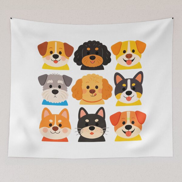Item preview, An array of adorable and expressive puppy faces. designed and sold by Boundless PixelForge.