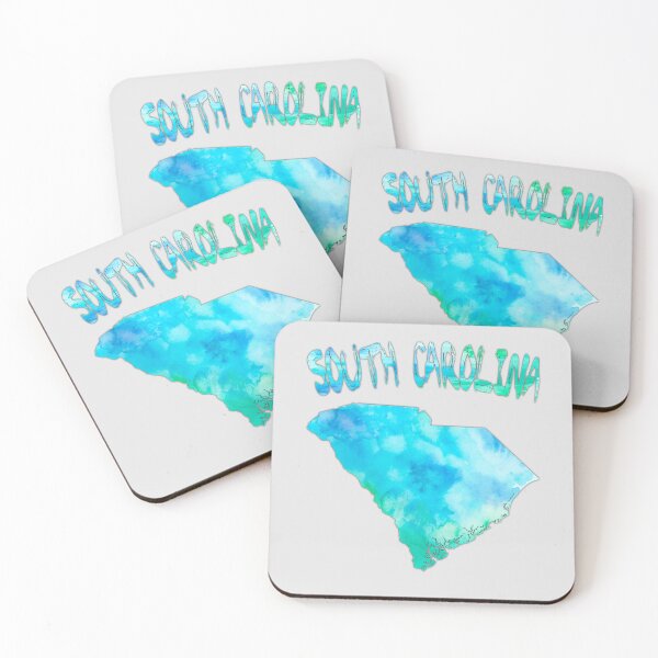 Item preview, South Carolina Blue Watercolor Map Art - Coastal Vibes Edition designed and sold by mashmosh.