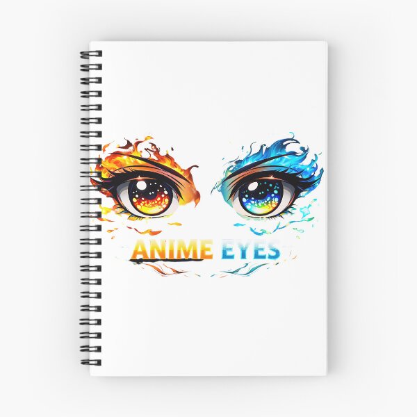 Item preview, Anime Eyes Fire and Ice – Dual Element Fantasy Eyes Illustration designed and sold by UrbanEchoHub.