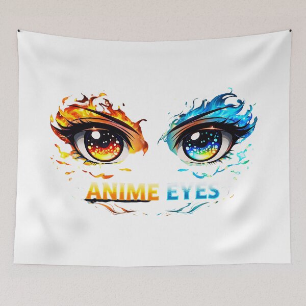 Item preview, Anime Eyes Fire and Ice – Dual Element Fantasy Eyes Illustration designed and sold by UrbanEchoHub.