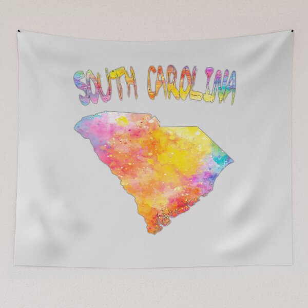 Item preview, South Carolina Watercolor State Map - Vibrant Artistic Silhouette designed and sold by mashmosh.